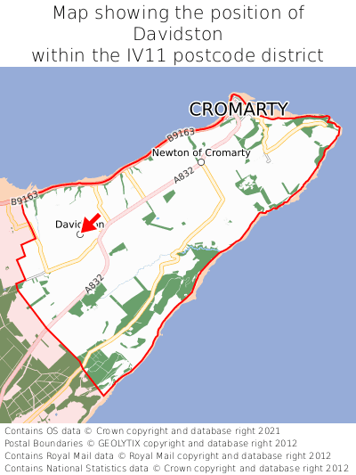 Map showing location of Davidston within IV11