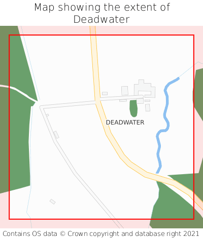 Map showing extent of Deadwater as bounding box