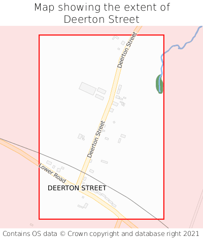Map showing extent of Deerton Street as bounding box