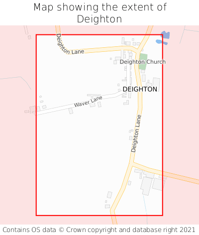 Map showing extent of Deighton as bounding box