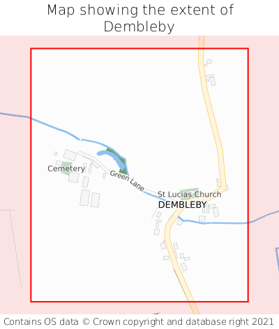 Map showing extent of Dembleby as bounding box