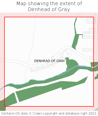 Map showing extent of Denhead of Gray as bounding box
