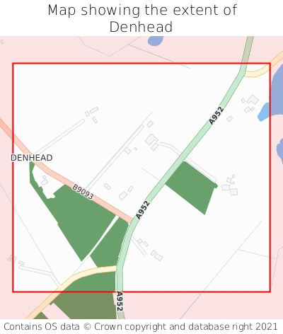 Map showing extent of Denhead as bounding box