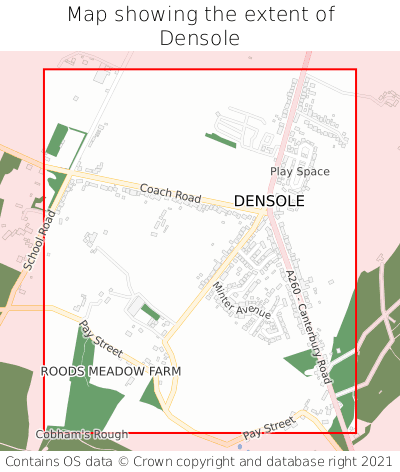 Map showing extent of Densole as bounding box