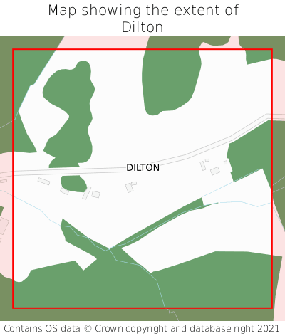 Map showing extent of Dilton as bounding box