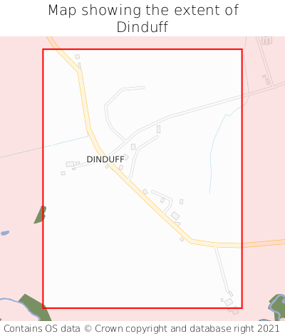 Map showing extent of Dinduff as bounding box
