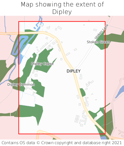 Map showing extent of Dipley as bounding box