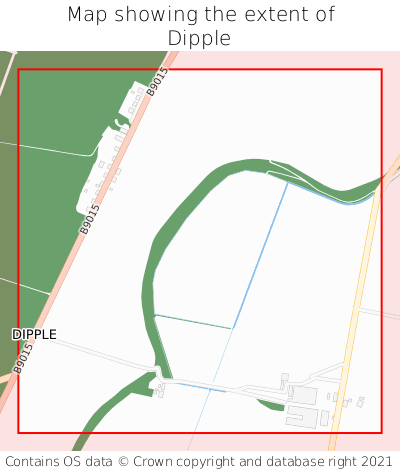 Map showing extent of Dipple as bounding box