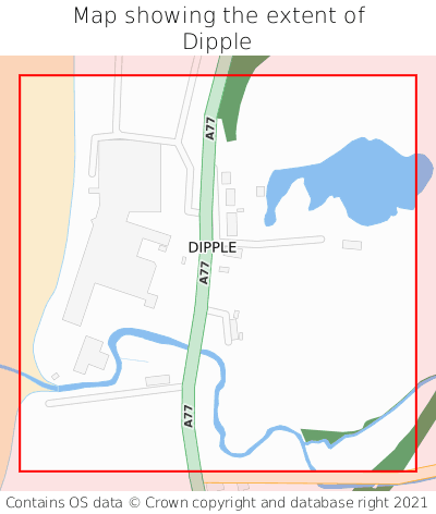 Map showing extent of Dipple as bounding box