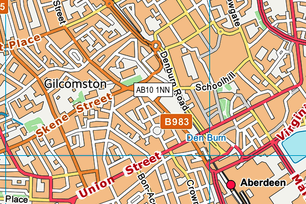 AB10 1NN map - OS VectorMap District (Ordnance Survey) AB10 1NN map - OS VectorMap District (Ordnance Survey)