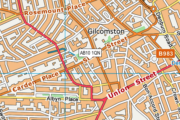AB10 1QN map - OS VectorMap District (Ordnance Survey) AB10 1QN map - OS VectorMap District (Ordnance Survey)