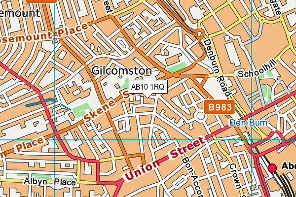 AB10 1RQ map - OS VectorMap District (Ordnance Survey) AB10 1RQ map - OS VectorMap District (Ordnance Survey)