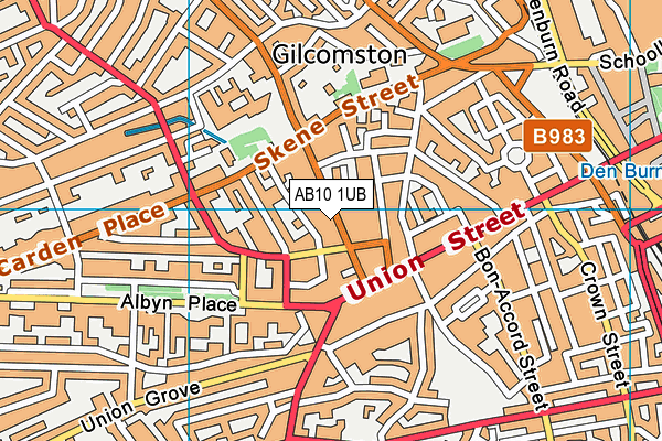 AB10 1UB map - OS VectorMap District (Ordnance Survey) AB10 1UB map - OS VectorMap District (Ordnance Survey)