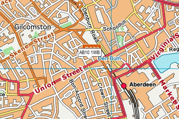 AB10 1WB map - OS VectorMap District (Ordnance Survey) AB10 1WB map - OS VectorMap District (Ordnance Survey)