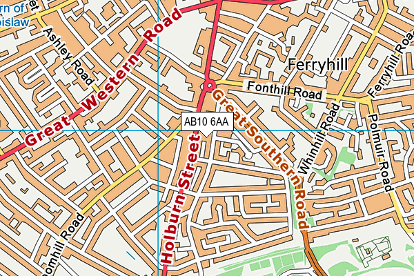 AB10 6AA map - OS VectorMap District (Ordnance Survey) AB10 6AA map - OS VectorMap District (Ordnance Survey)
