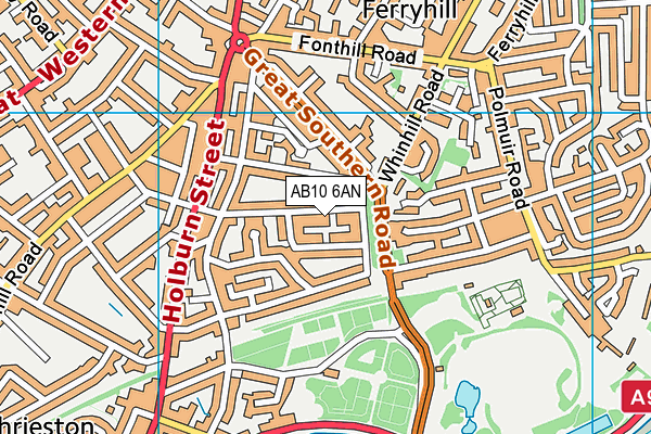 AB10 6AN map - OS VectorMap District (Ordnance Survey) AB10 6AN map - OS VectorMap District (Ordnance Survey)