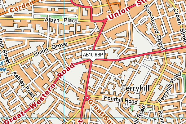 AB10 6BP map - OS VectorMap District (Ordnance Survey)