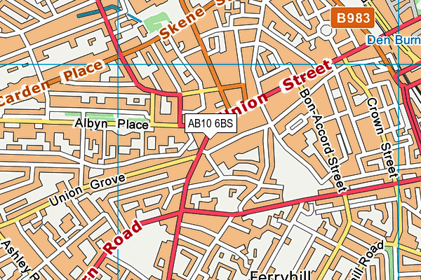 AB10 6BS map - OS VectorMap District (Ordnance Survey) AB10 6BS map - OS VectorMap District (Ordnance Survey)