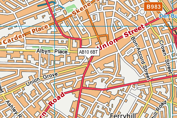 AB10 6BT map - OS VectorMap District (Ordnance Survey) AB10 6BT map - OS VectorMap District (Ordnance Survey)
