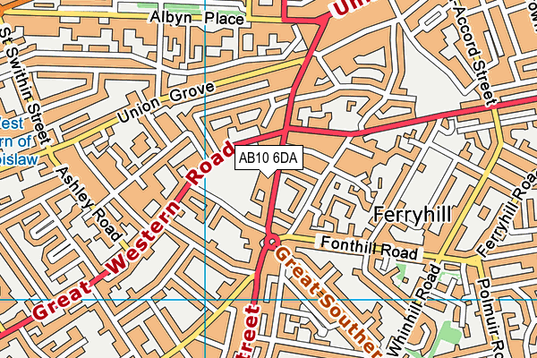 AB10 6DA map - OS VectorMap District (Ordnance Survey) AB10 6DA map - OS VectorMap District (Ordnance Survey)
