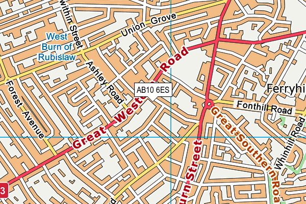 AB10 6ES map - OS VectorMap District (Ordnance Survey) AB10 6ES map - OS VectorMap District (Ordnance Survey)