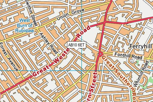 AB10 6ET map - OS VectorMap District (Ordnance Survey) AB10 6ET map - OS VectorMap District (Ordnance Survey)