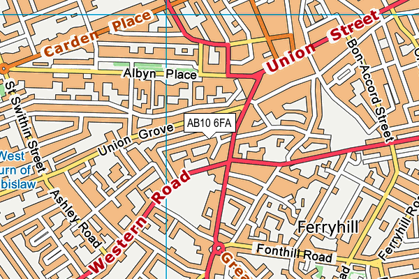 AB10 6FA map - OS VectorMap District (Ordnance Survey) AB10 6FA map - OS VectorMap District (Ordnance Survey)