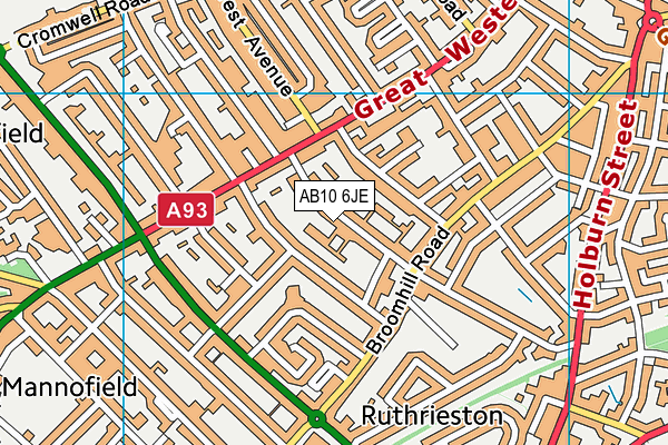 AB10 6JE map - OS VectorMap District (Ordnance Survey) AB10 6JE map - OS VectorMap District (Ordnance Survey)