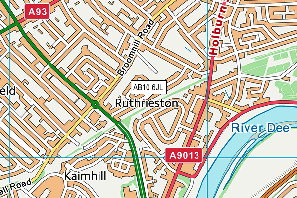 AB10 6JL map - OS VectorMap District (Ordnance Survey) AB10 6JL map - OS VectorMap District (Ordnance Survey)