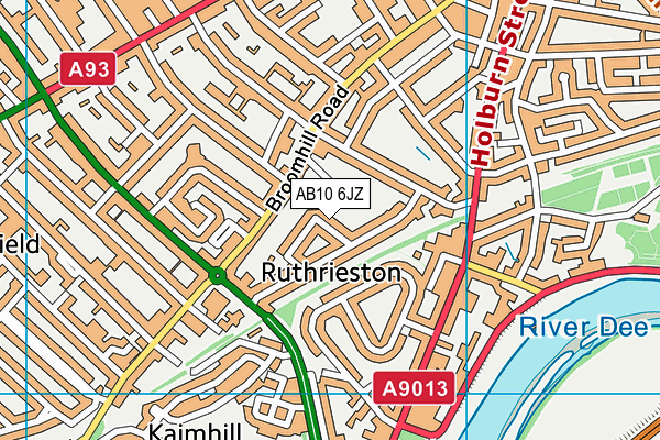AB10 6JZ map - OS VectorMap District (Ordnance Survey) AB10 6JZ map - OS VectorMap District (Ordnance Survey)