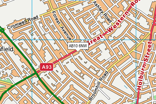 AB10 6NW map - OS VectorMap District (Ordnance Survey) AB10 6NW map - OS VectorMap District (Ordnance Survey)