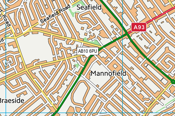 AB10 6PU map - OS VectorMap District (Ordnance Survey)