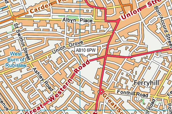 AB10 6PW map - OS VectorMap District (Ordnance Survey) AB10 6PW map - OS VectorMap District (Ordnance Survey)