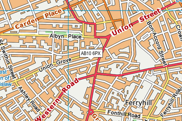AB10 6PX map - OS VectorMap District (Ordnance Survey) AB10 6PX map - OS VectorMap District (Ordnance Survey)