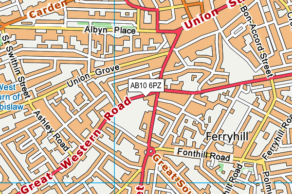 AB10 6PZ map - OS VectorMap District (Ordnance Survey) AB10 6PZ map - OS VectorMap District (Ordnance Survey)