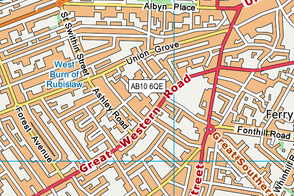 AB10 6QE map - OS VectorMap District (Ordnance Survey) AB10 6QE map - OS VectorMap District (Ordnance Survey)