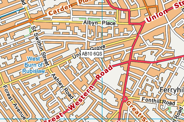 AB10 6QS map - OS VectorMap District (Ordnance Survey) AB10 6QS map - OS VectorMap District (Ordnance Survey)