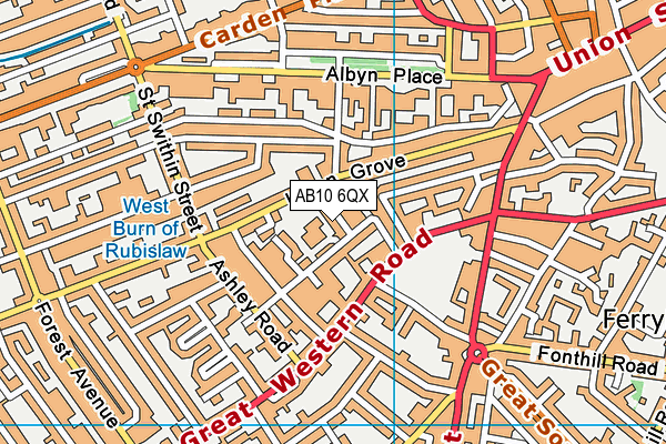 AB10 6QX map - OS VectorMap District (Ordnance Survey) AB10 6QX map - OS VectorMap District (Ordnance Survey)