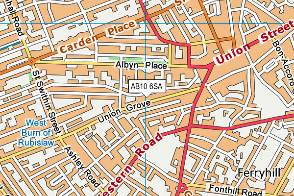 AB10 6SA map - OS VectorMap District (Ordnance Survey) AB10 6SA map - OS VectorMap District (Ordnance Survey)