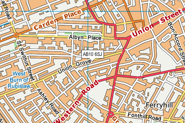 AB10 6SJ map - OS VectorMap District (Ordnance Survey) AB10 6SJ map - OS VectorMap District (Ordnance Survey)