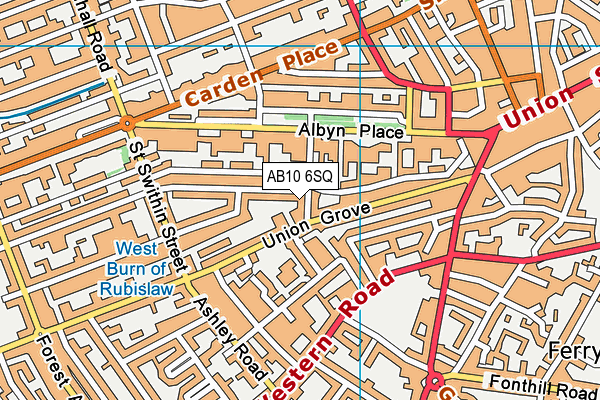 AB10 6SQ map - OS VectorMap District (Ordnance Survey) AB10 6SQ map - OS VectorMap District (Ordnance Survey)