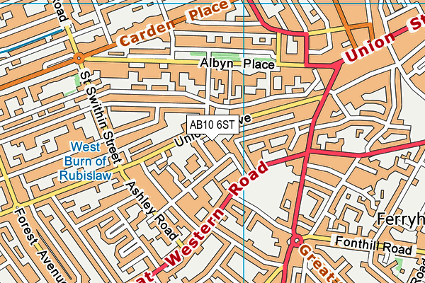 AB10 6ST map - OS VectorMap District (Ordnance Survey) AB10 6ST map - OS VectorMap District (Ordnance Survey)