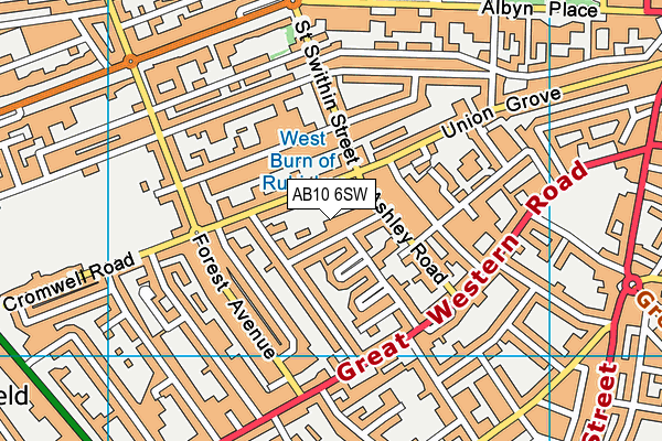 AB10 6SW map - OS VectorMap District (Ordnance Survey) AB10 6SW map - OS VectorMap District (Ordnance Survey)