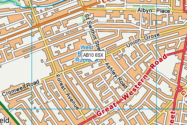 AB10 6SX map - OS VectorMap District (Ordnance Survey) AB10 6SX map - OS VectorMap District (Ordnance Survey)