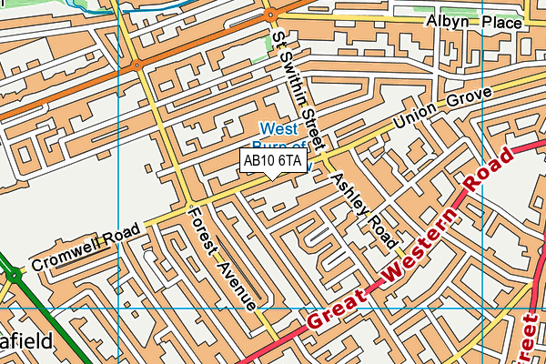 AB10 6TA map - OS VectorMap District (Ordnance Survey) AB10 6TA map - OS VectorMap District (Ordnance Survey)