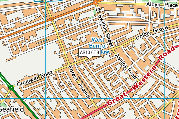 AB10 6TB map - OS VectorMap District (Ordnance Survey) AB10 6TB map - OS VectorMap District (Ordnance Survey)