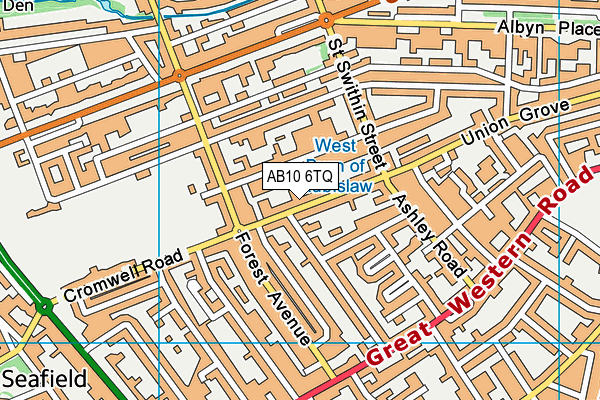 AB10 6TQ map - OS VectorMap District (Ordnance Survey) AB10 6TQ map - OS VectorMap District (Ordnance Survey)