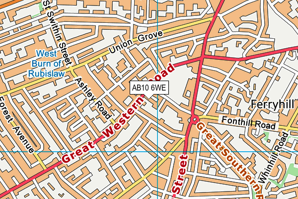 AB10 6WE map - OS VectorMap District (Ordnance Survey) AB10 6WE map - OS VectorMap District (Ordnance Survey)