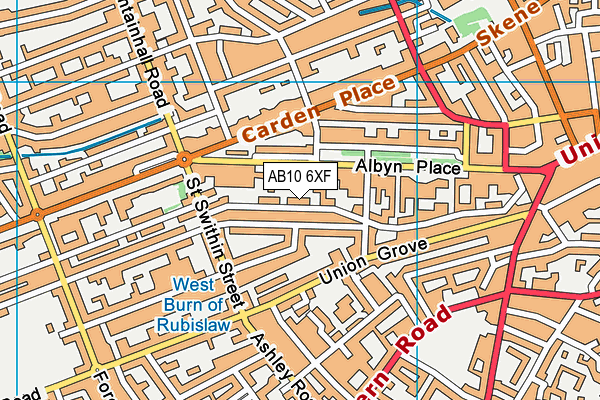 AB10 6XF map - OS VectorMap District (Ordnance Survey) AB10 6XF map - OS VectorMap District (Ordnance Survey)