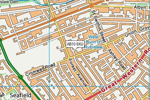 AB10 6XU map - OS VectorMap District (Ordnance Survey) AB10 6XU map - OS VectorMap District (Ordnance Survey)